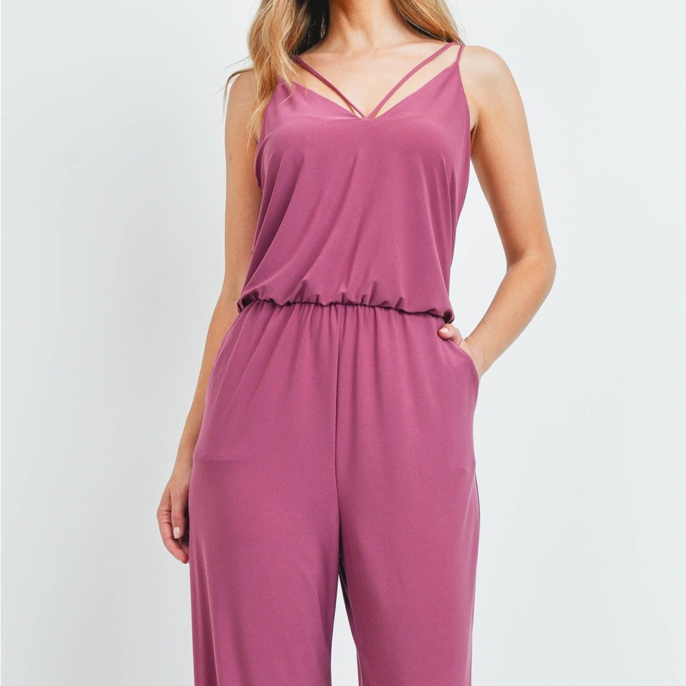 Stylish Purple Sleeveless Jumpsuit - Picture 3 of 10